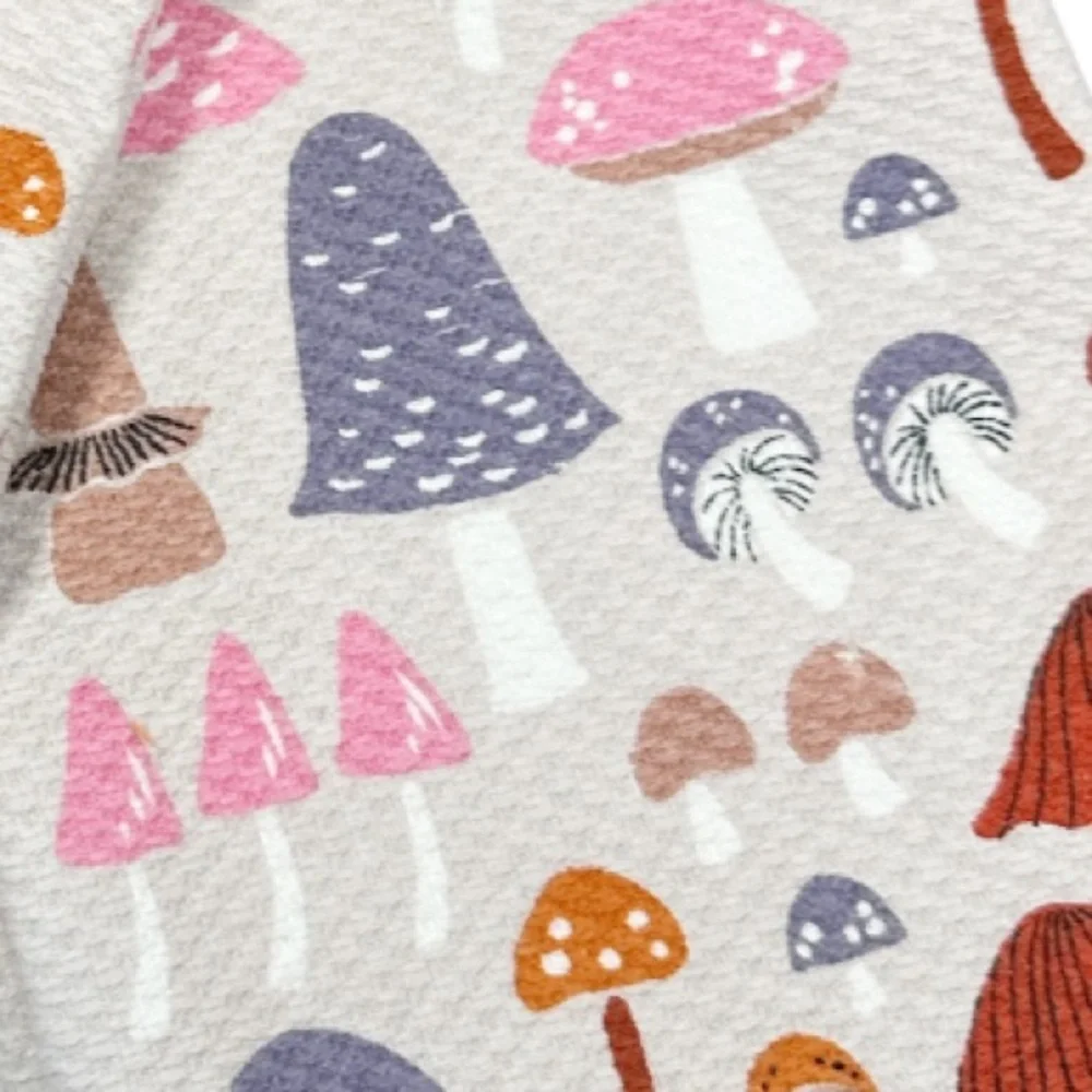 NEW ♠️Kate Spade♠️ MUSHROOM DESIGN Kitchen Towel & Mini Oven Mitt 4 Piece Set 🍄